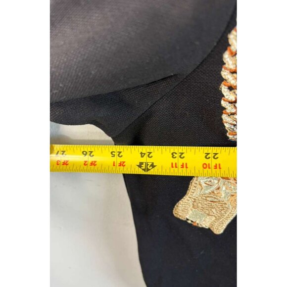 Brigade Mens Jesus Piece Rugby Shirt Black Gold Chain Embroidered Cotton Sze 2XL - Picture 6 of 11